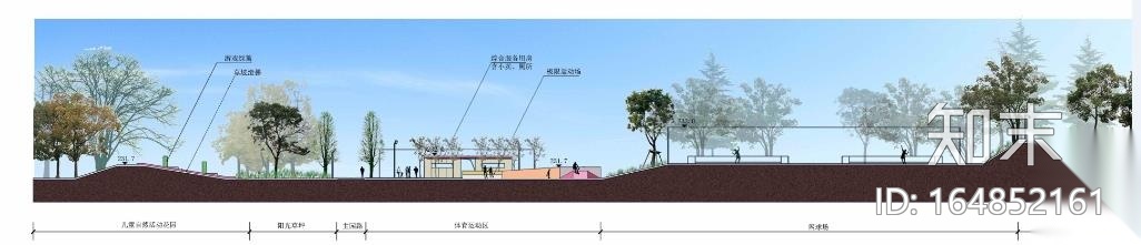 [重庆]渝北体育公园景观设计方案cad施工图下载【ID:164852161】