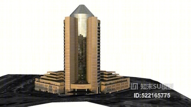 圣地亚哥君悦大酒店SU模型下载【ID:522165775】