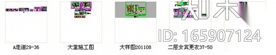 [深圳]超五星级水疗会所室内装修施工图cad施工图下载【ID:165907124】