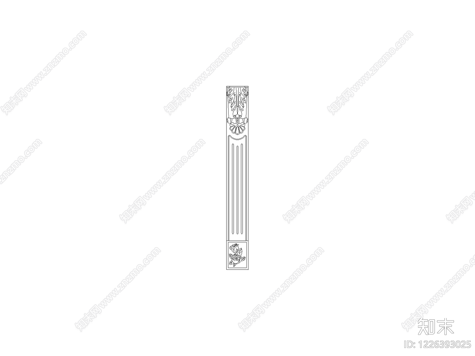 外立面装饰构件cad施工图下载【ID:1226393025】