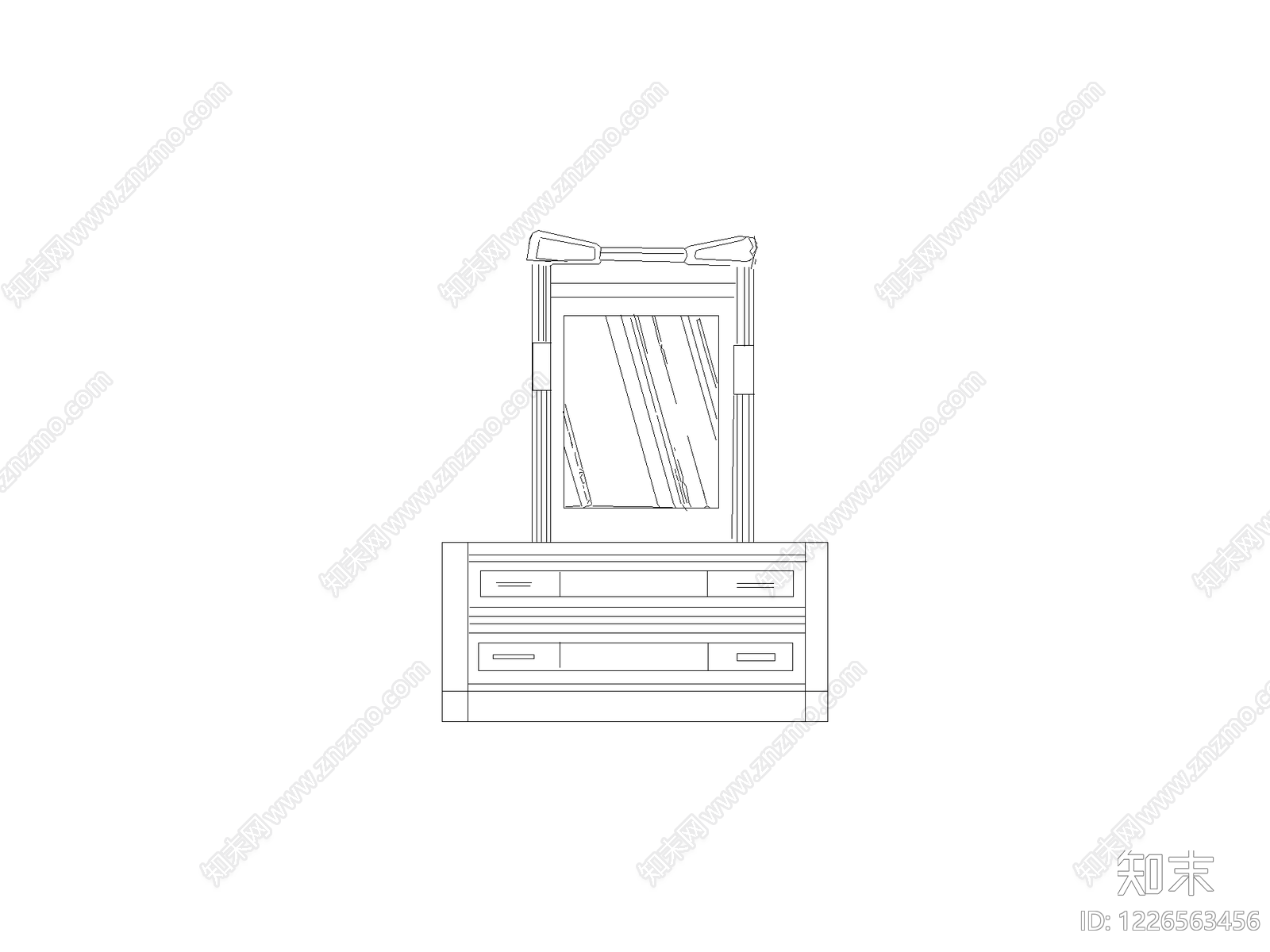 现代柜子CAD图纸