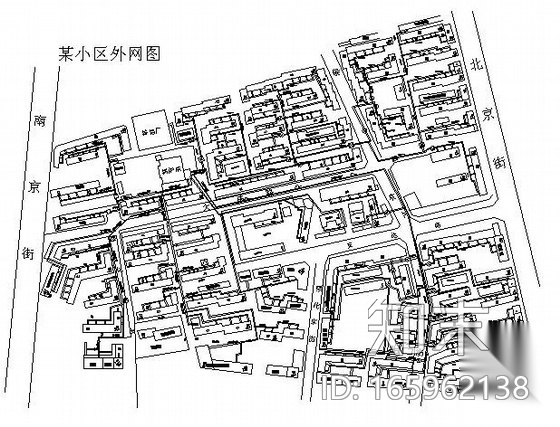 某小区供暖外网图cad施工图下载【ID:165962138】