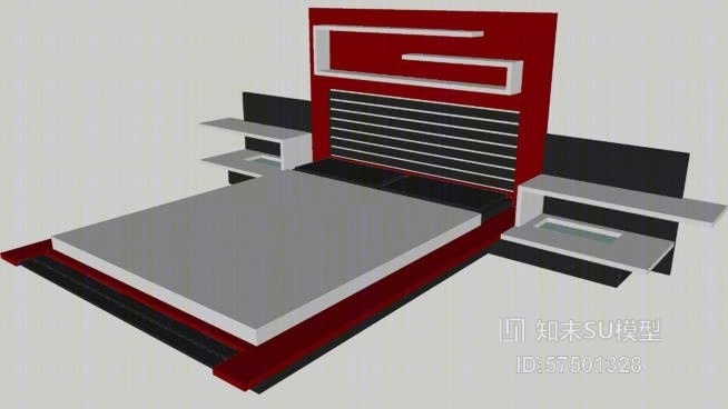 双人床SU模型下载【ID:518127227】