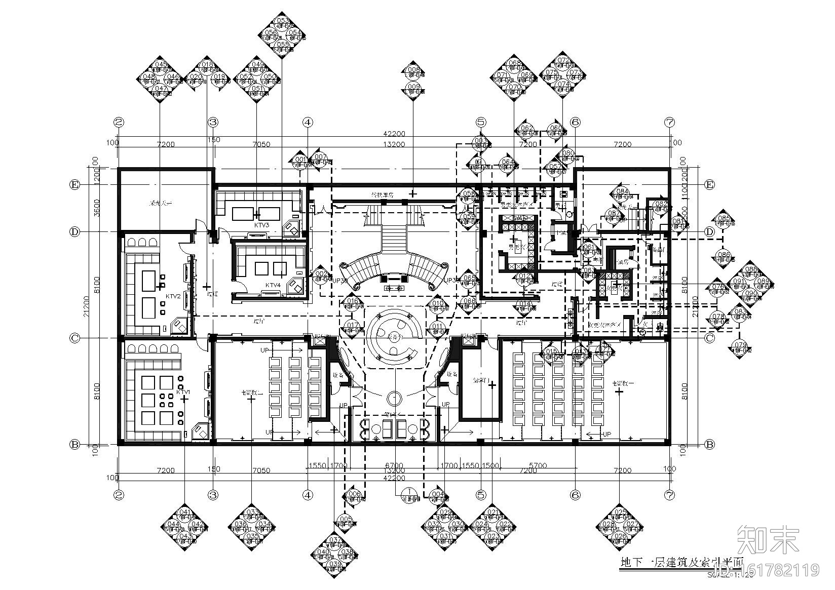 [哈尔滨]蓝湾半岛会所室内施工图+效果图cad施工图下载【ID:161782119】