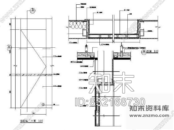 图块/节点展廊铝板暗门详图cad施工图下载【ID:832168730】
