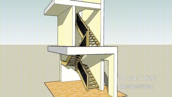 楼梯SU模型下载【ID:921936794】