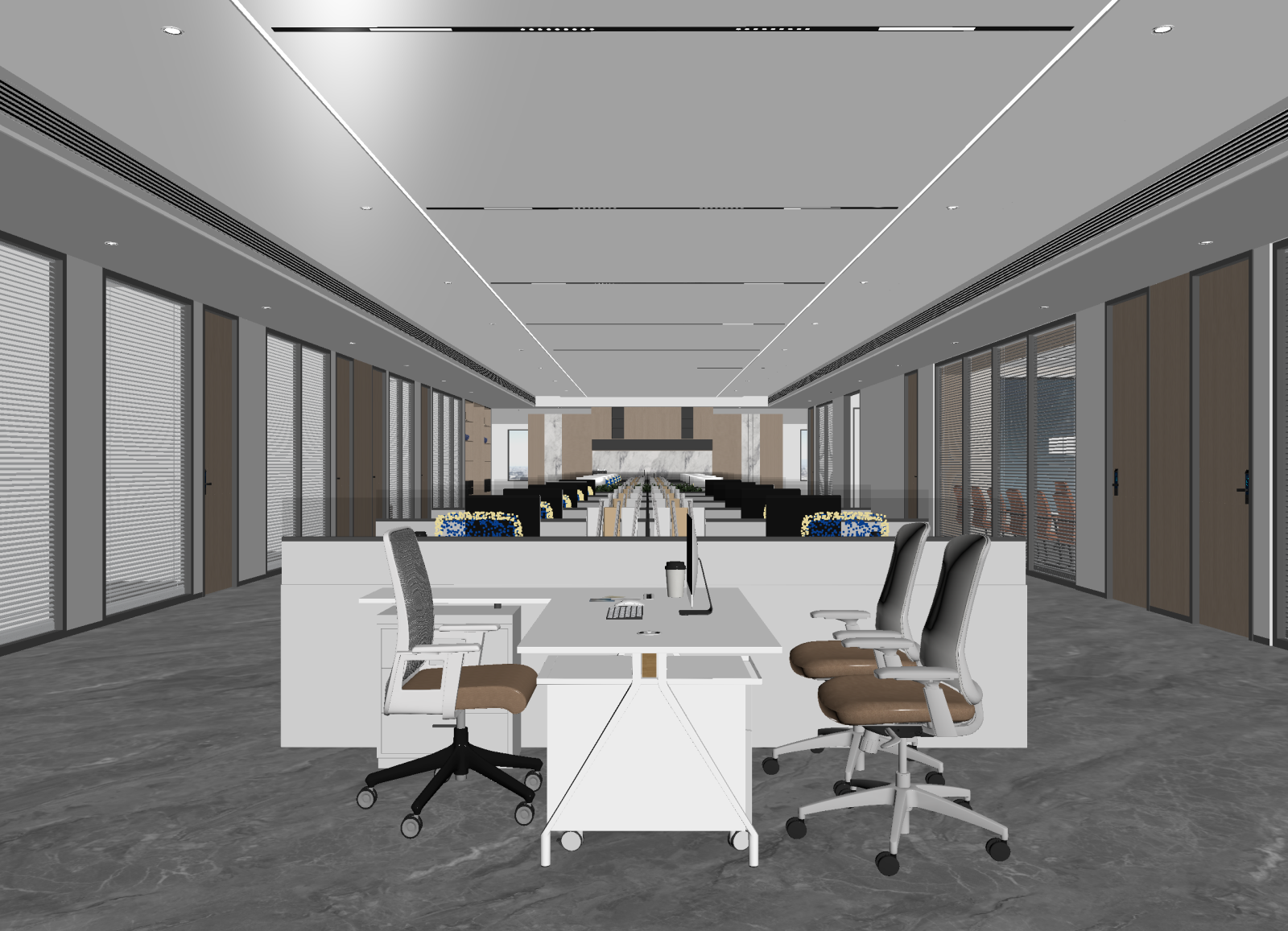 现代办公区3D模型下载【ID:1214606937】