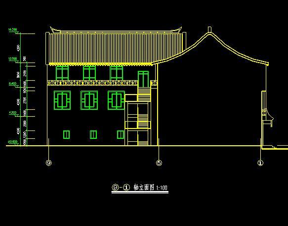 仿古清式公建建筑图cad施工图下载【ID:149559149】