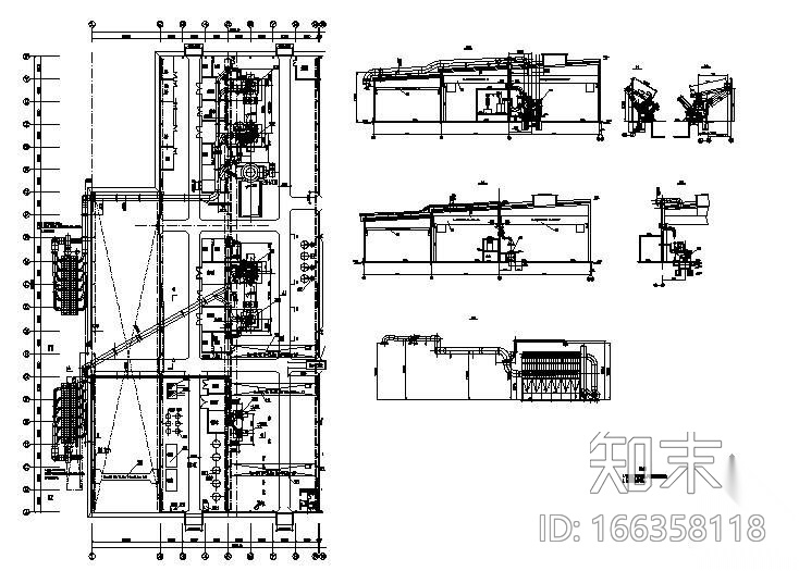 某煤矿机械厂电弧炉、中频炉消烟除尘工程总体布置图cad施工图下载【ID:166358118】