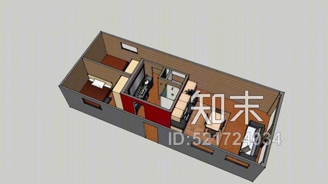 集装箱屋2SU模型下载【ID:521724034】