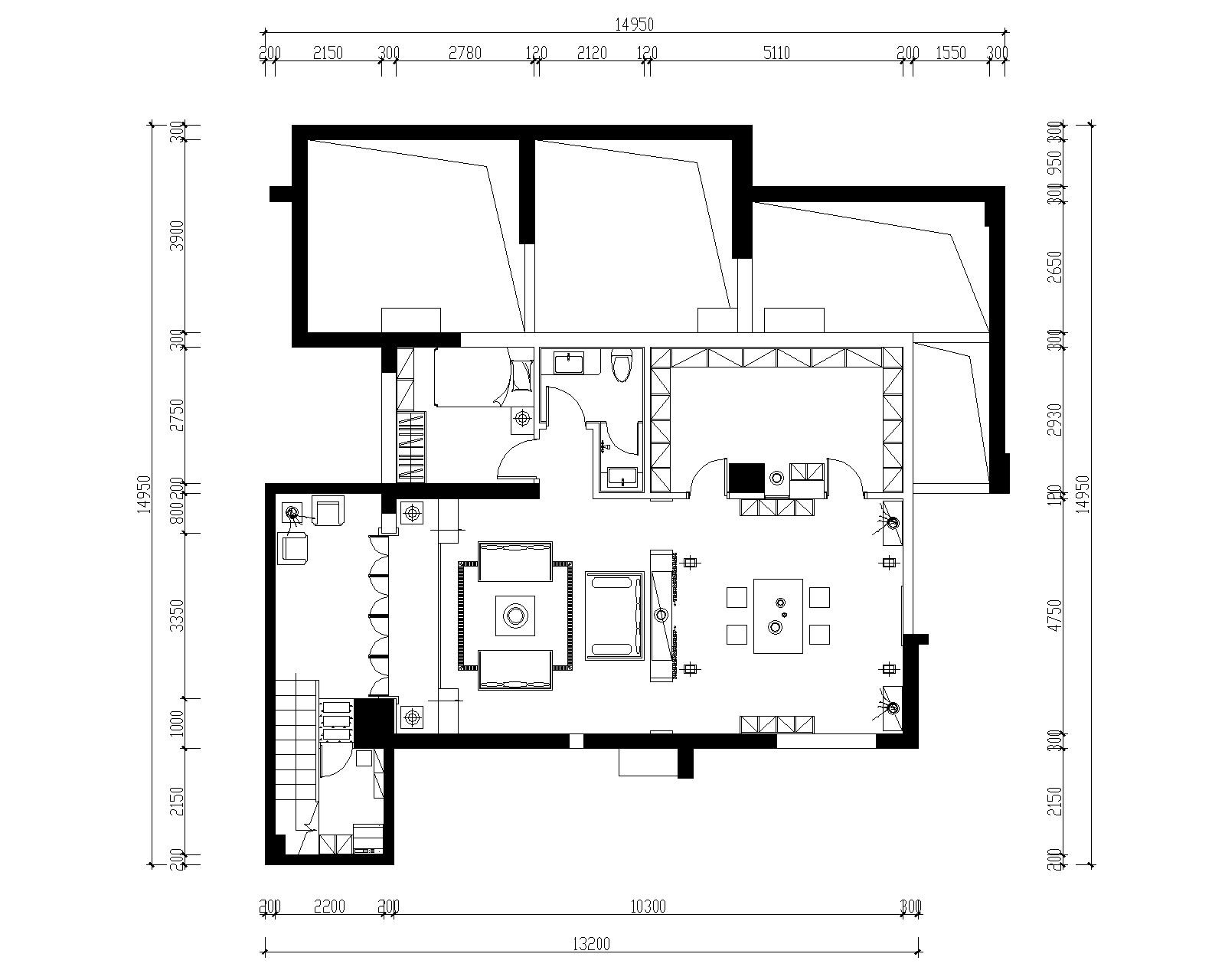 豪华四居室中空别墅装修施工图+效果图+模型cad施工图下载【ID:160385179】