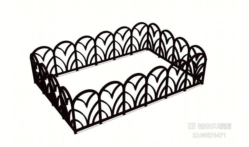 装饰性树池护栏SU模型下载【ID:96574471】