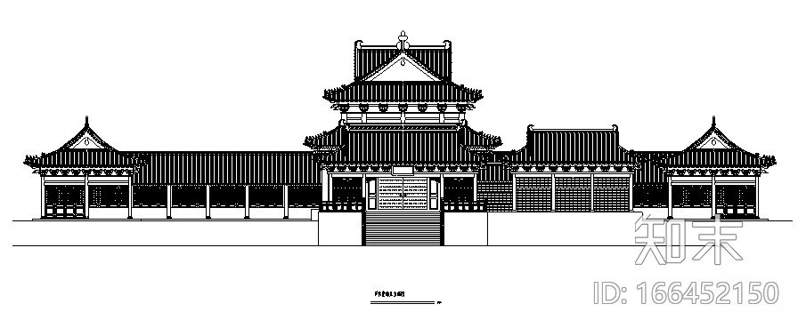 罗汉堂建筑设计施工图cad施工图下载【ID:166452150】