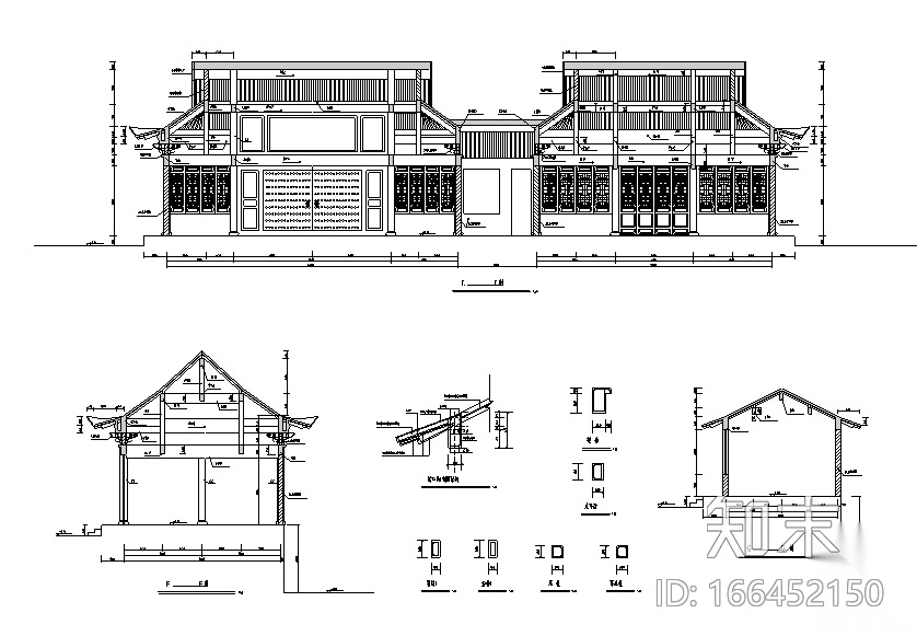 罗汉堂建筑设计施工图cad施工图下载【ID:166452150】