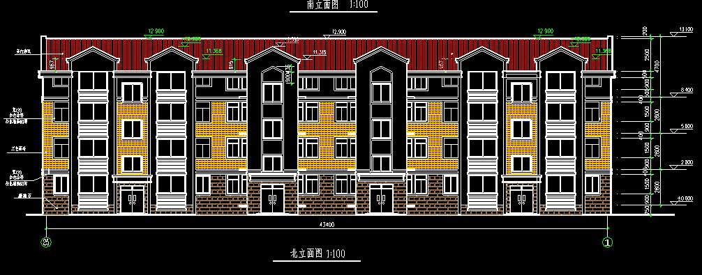 多层现代风格别墅设计方案图纸cad施工图下载【ID:165139185】