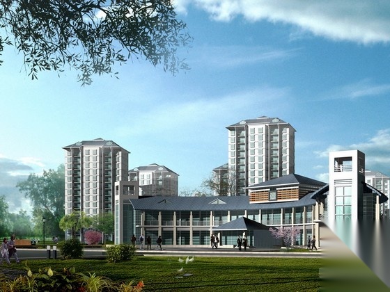 [无锡]某五星居住区建筑规划CAD方案图施工图下载【ID:165748185】