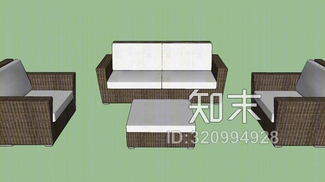 沙发藤SU模型下载【ID:320994928】