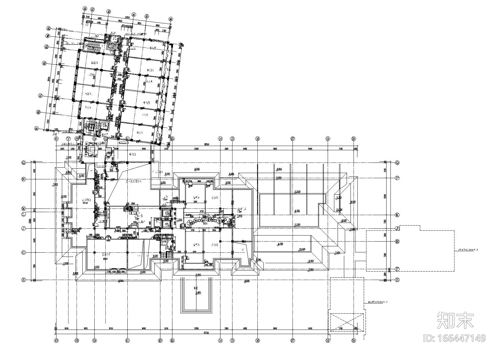 [上海]​瑞金宾馆新接待大楼及贵宾楼施工图cad施工图下载【ID:166447149】