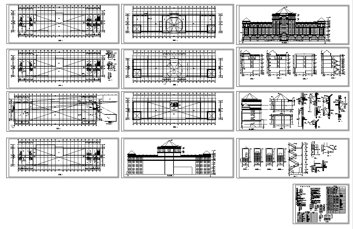 欧式多层宾馆酒店改造建筑设计施工图CAD施工图下载【ID:166823166】