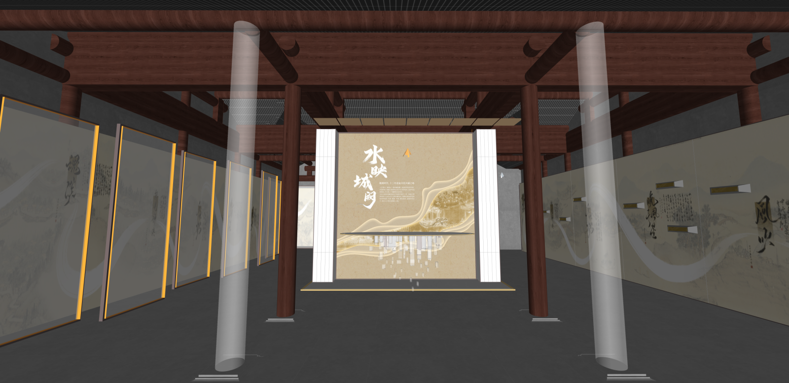 新中式博物馆SU模型下载【ID:1215965777】
