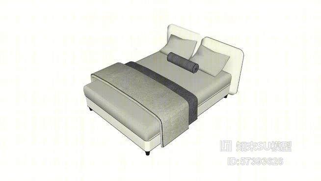 双人床SU模型下载【ID:517924240】