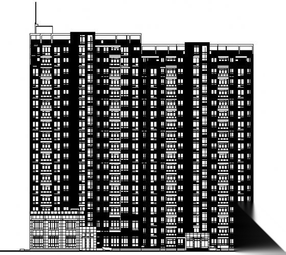 某十七层公寓住宅楼建筑施工图cad施工图下载【ID:149850198】