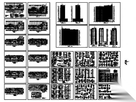 某十七层公寓住宅楼建筑施工图cad施工图下载【ID:149850198】