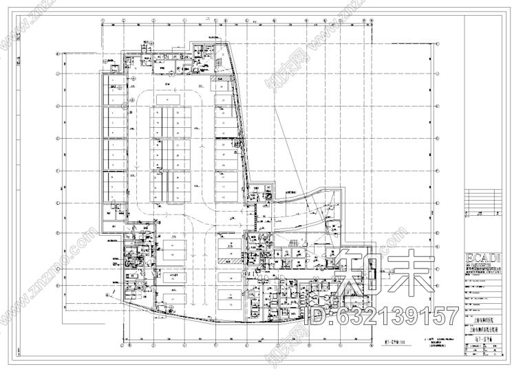 上海市胸科医院室内装修设计施工图102张cad施工图下载【ID:632139157】