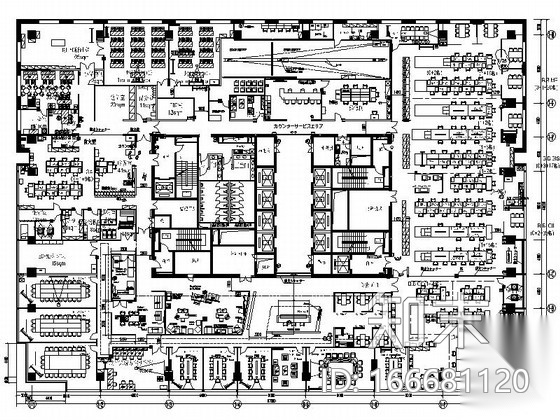 某知名品牌电子产品亚洲总部现代办公楼室内装修图（含效...施工图下载【ID:166681120】