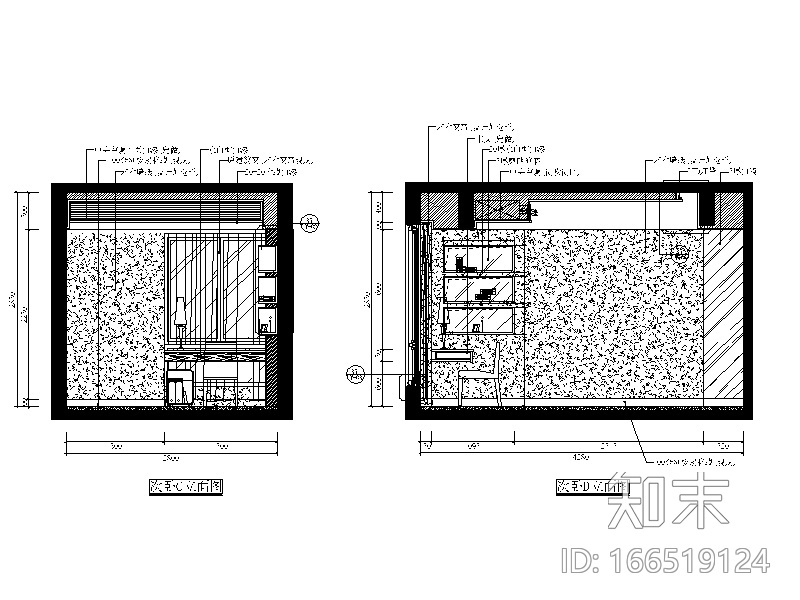 [福建]福州样板房设计CAD施工图（含效果图）施工图下载【ID:166519124】