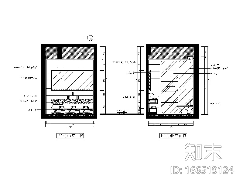 [福建]福州样板房设计CAD施工图（含效果图）施工图下载【ID:166519124】