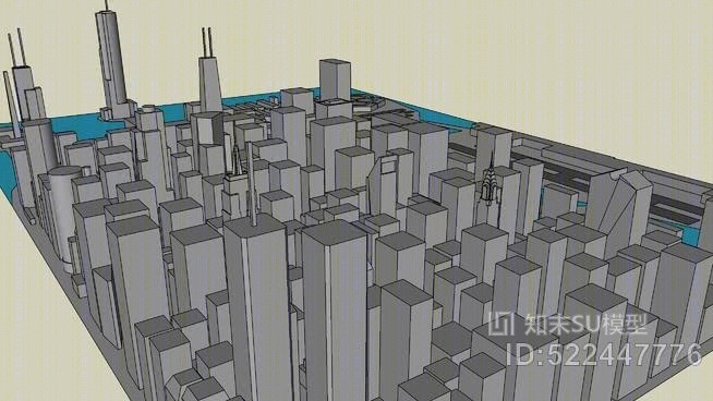 终极巨型城市SU模型下载【ID:522447776】