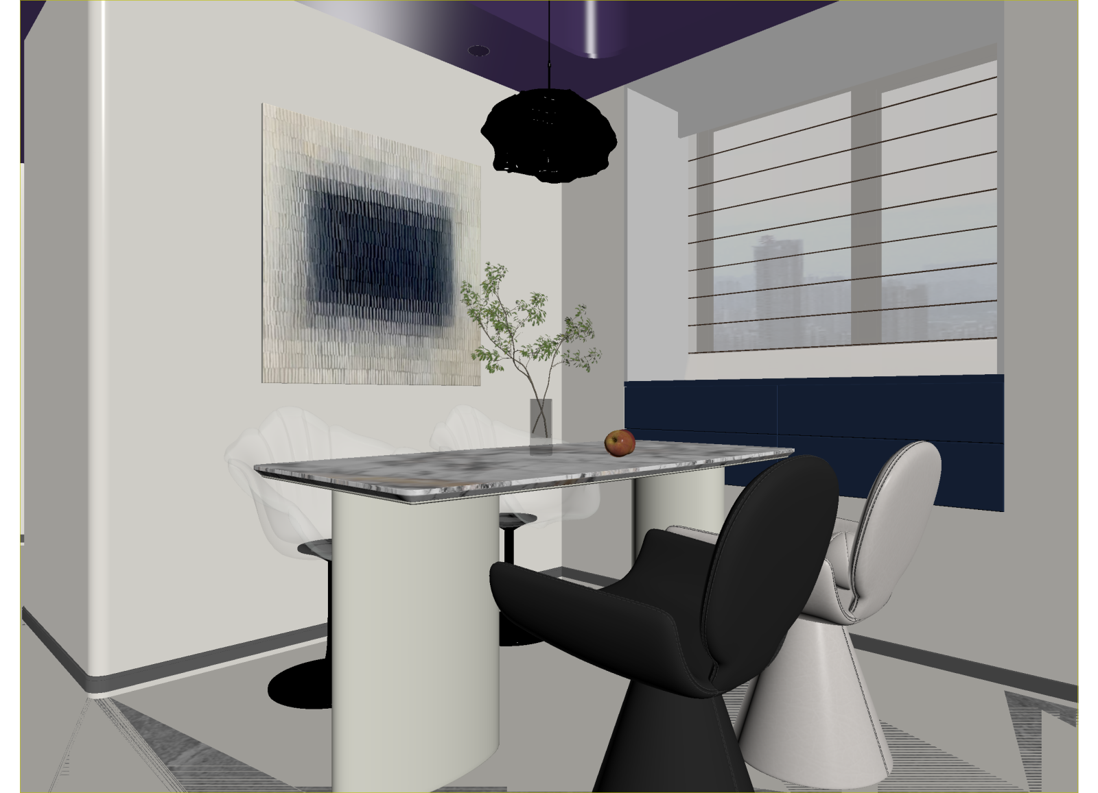 现代家居餐厅3D模型下载【ID:1214990149】