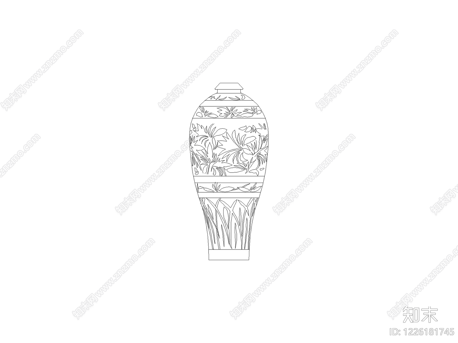 摆件cad施工图下载【ID:1226181745】