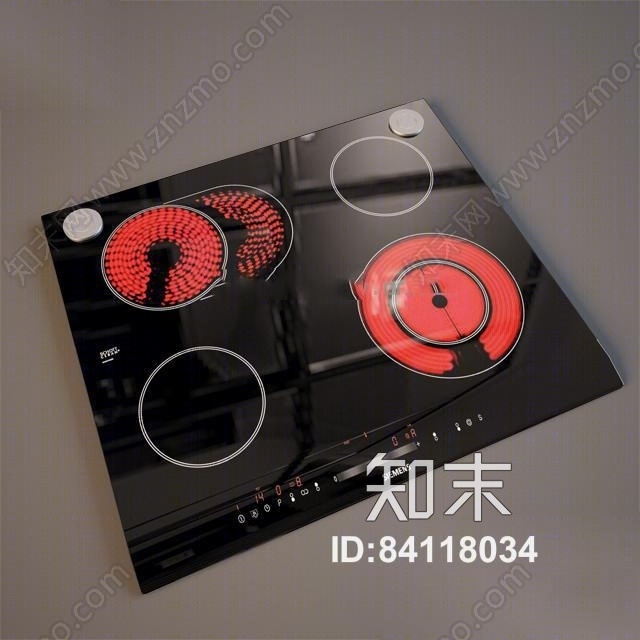 现代厨房用品3D模型渲染效果图
