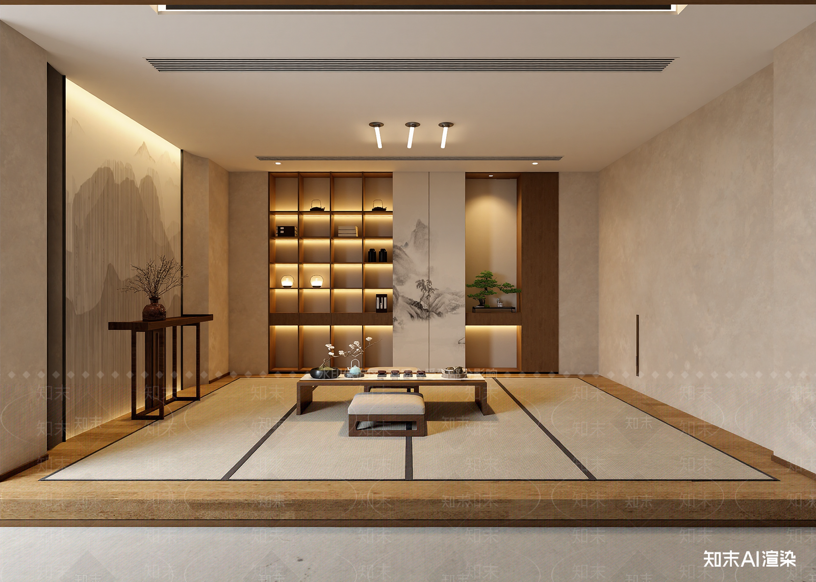 复古茶室3D模型下载【ID:1214652450】