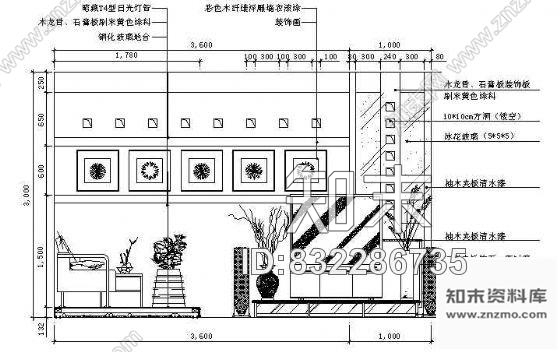 图块/节点客厅电视背景墙立面图cad施工图下载【ID:832286735】