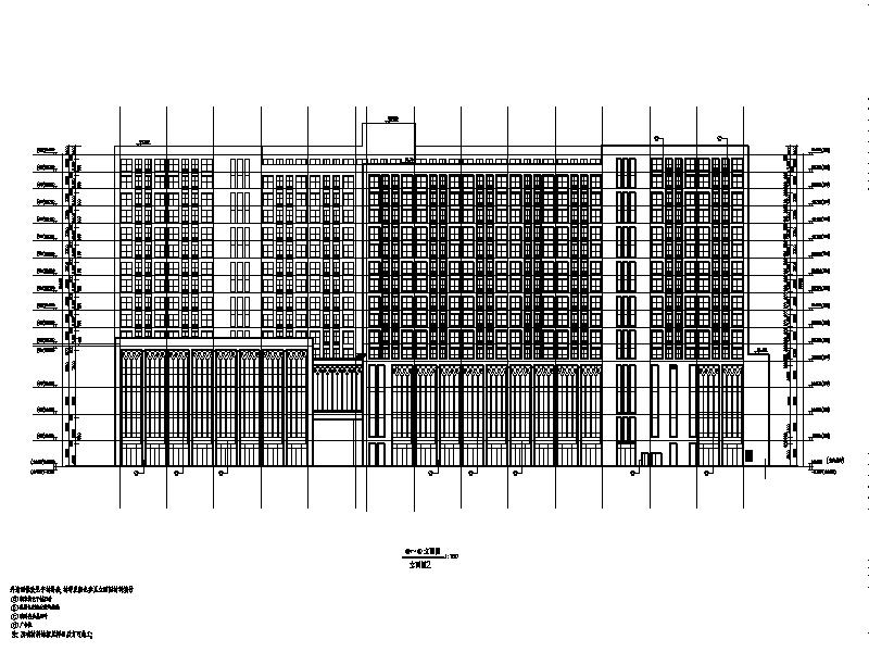 [宁夏]大型现代风格酒店办公综合楼建筑施工图施工图下载【ID:167373189】