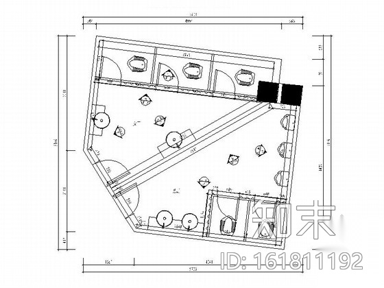 [厦门]现代高档量贩式KTV公卫室内装修施工图cad施工图下载【ID:161811192】