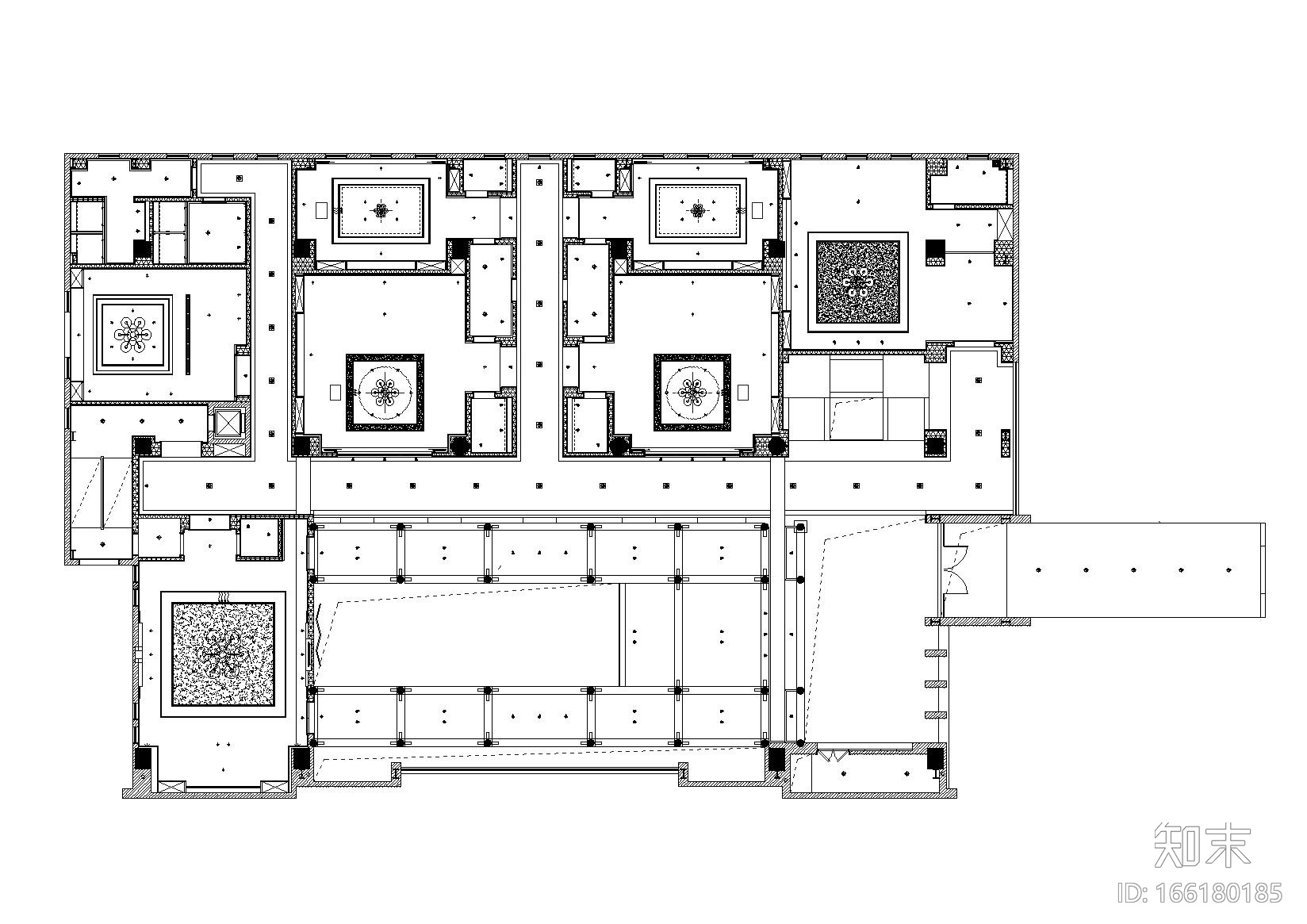 [郑州]苏园一号室内外装饰工程施工图+效果cad施工图下载【ID:166180185】