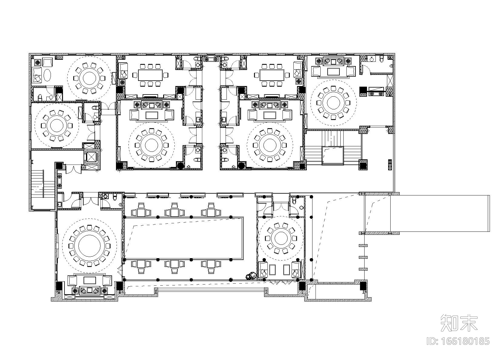 [郑州]苏园一号室内外装饰工程施工图+效果cad施工图下载【ID:166180185】