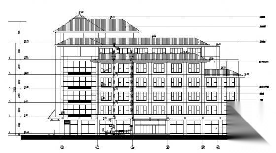 南京某六层国税局建筑施工图cad施工图下载【ID:151433197】