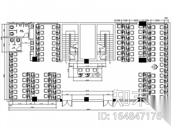 两层网吧空间装修图cad施工图下载【ID:164847176】