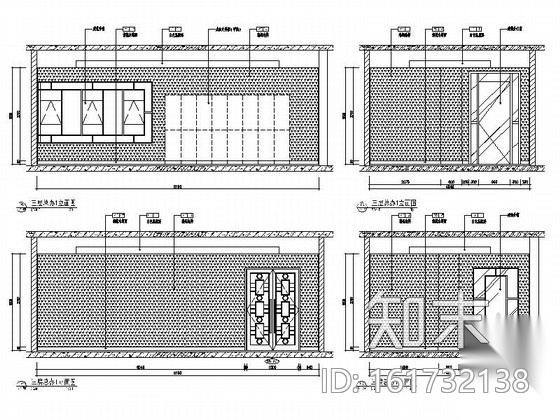 [江苏]首席国际社区现代中式售楼中心装修施工图cad施工图下载【ID:161732138】