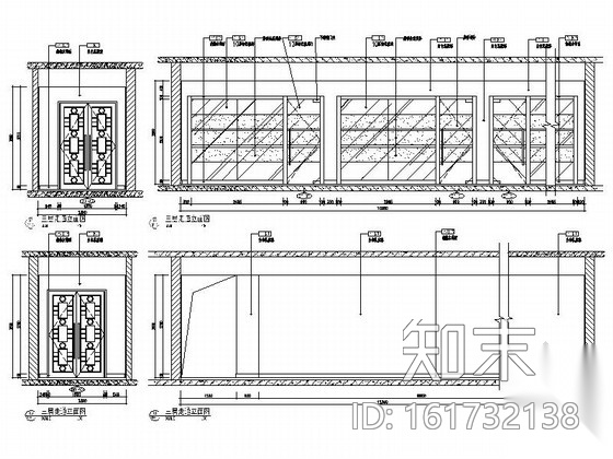 [江苏]首席国际社区现代中式售楼中心装修施工图cad施工图下载【ID:161732138】