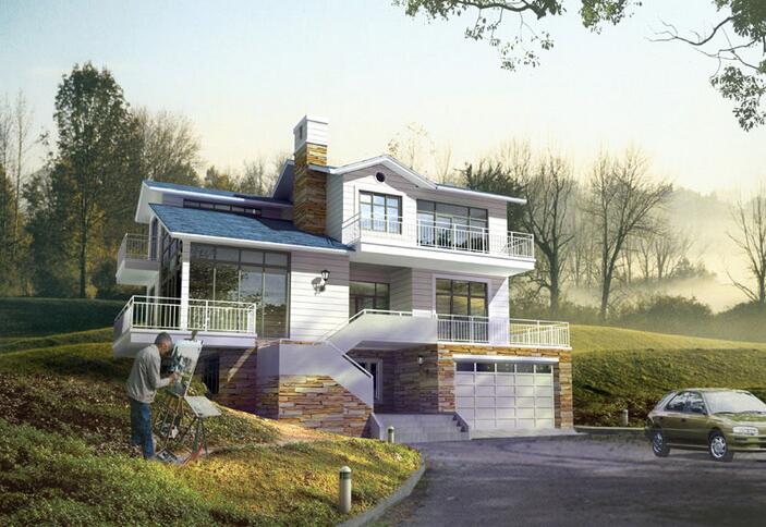 3层独栋别墅建筑文本设计（包含效果图+cad）施工图下载【ID:167249172】