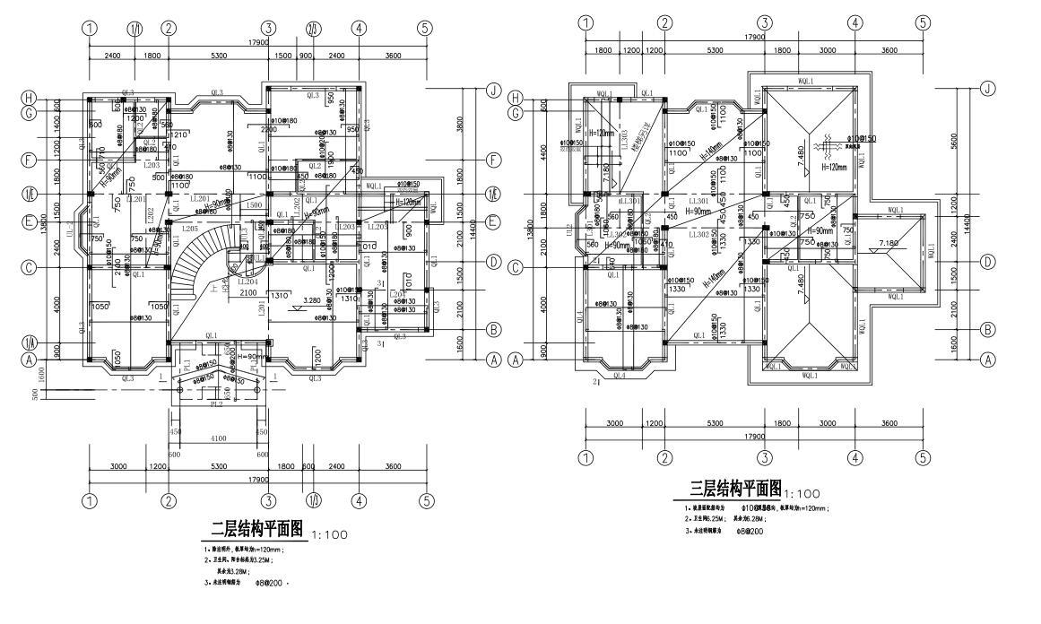 3层独栋别墅建筑文本设计（包含效果图+cad）cad施工图下载【ID:149869123】