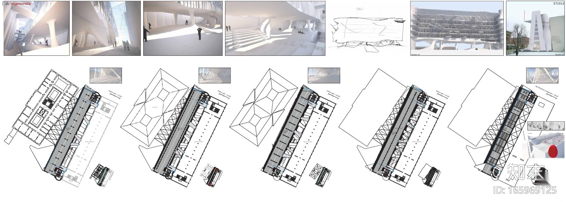 维也纳应用艺术大学扩建竞赛入围方案-15套cad施工图下载【ID:165969125】