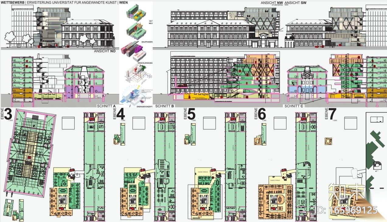 维也纳应用艺术大学扩建竞赛入围方案-15套cad施工图下载【ID:165969125】