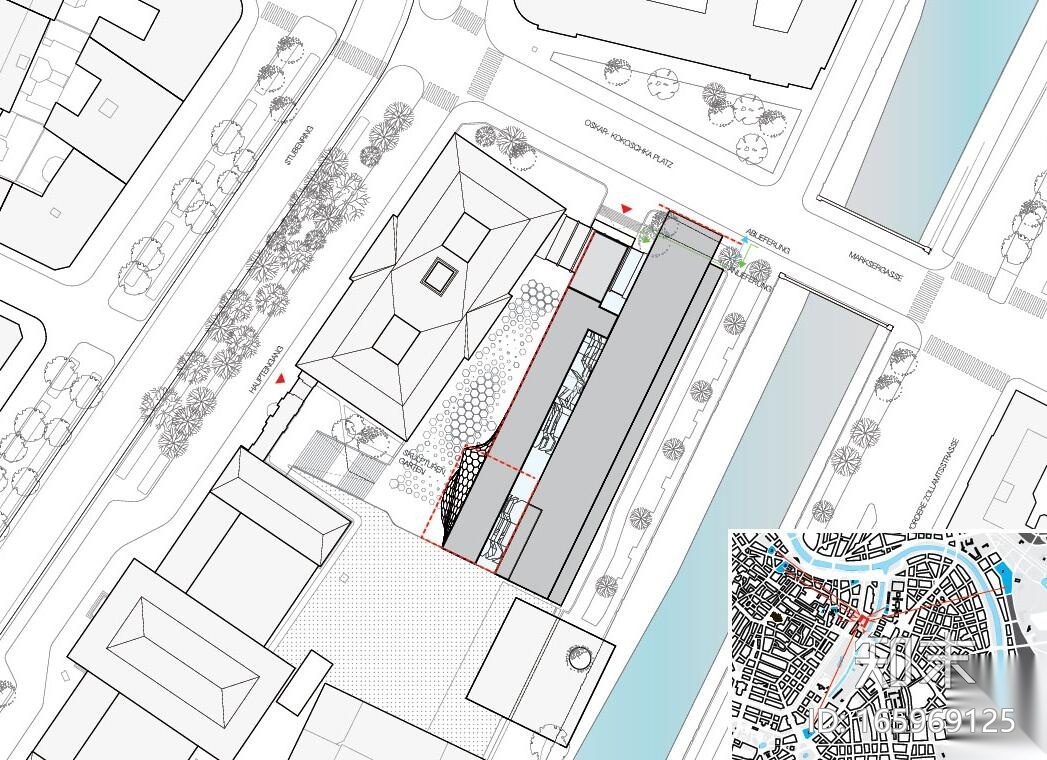 维也纳应用艺术大学扩建竞赛入围方案-15套cad施工图下载【ID:165969125】